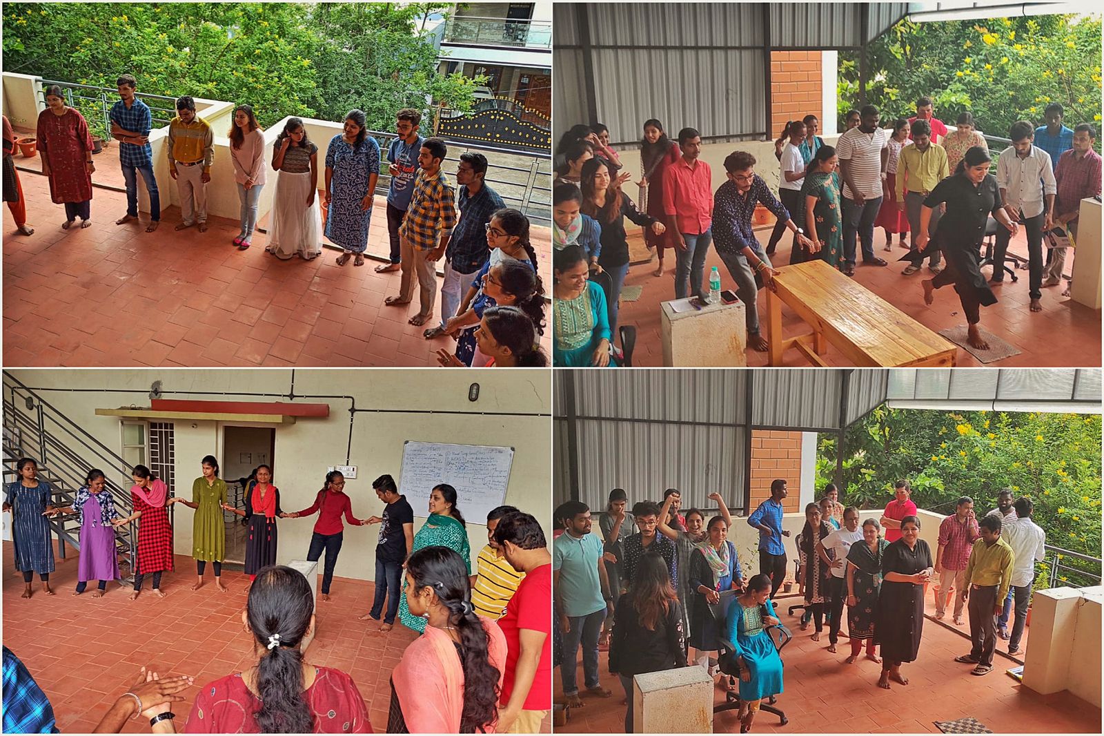 Moments from our weekly circle time at WinVinaya