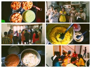 Different Food items prepared by Manjula, Our associates enjoying its