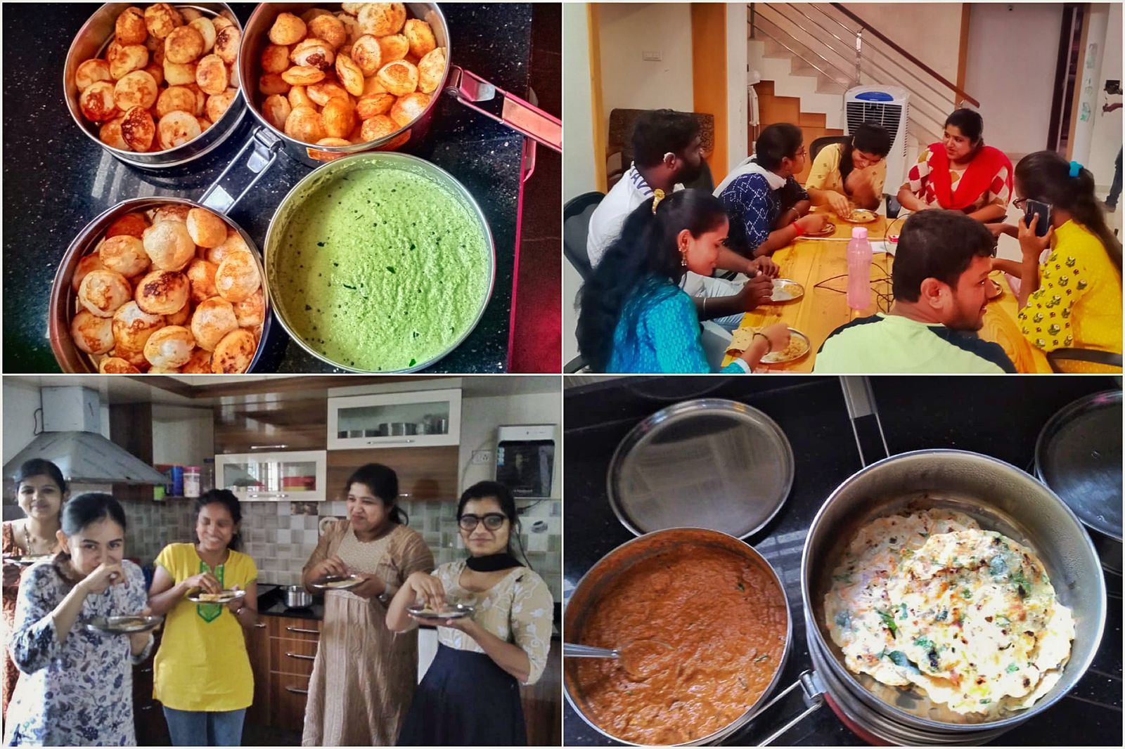 Different Food items prepared by Manjula, our associates enjoy its