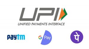 Payment methods - UPI Payments, GPay, Phone Pe